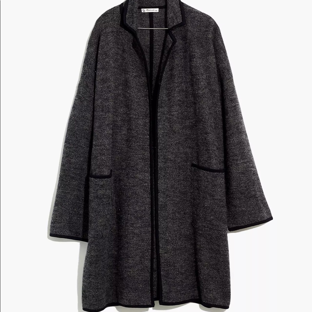 Madewell Herringbone Courton Sweater Coat
